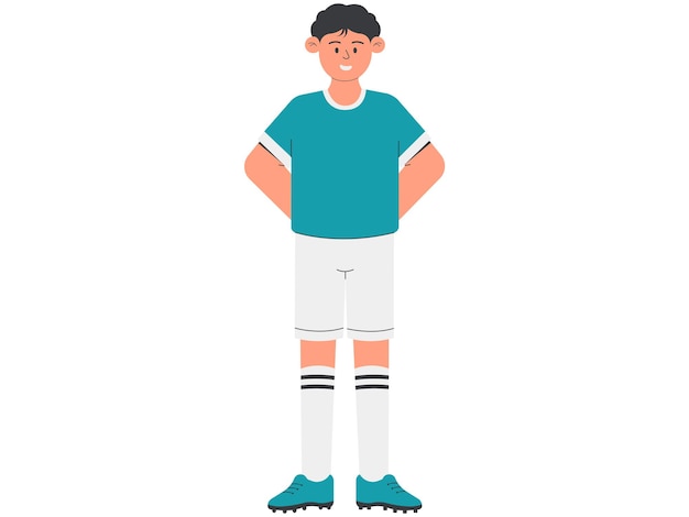 Ilustración de atleta de fútbol masculino