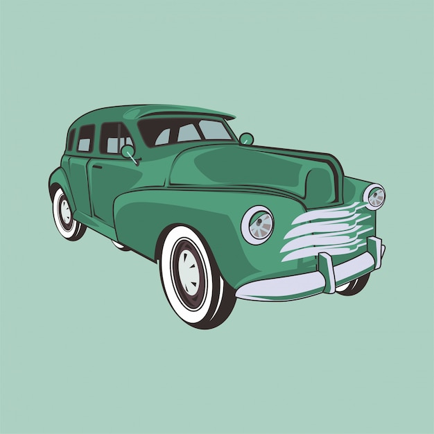 Vector ilustración de un auto clásico