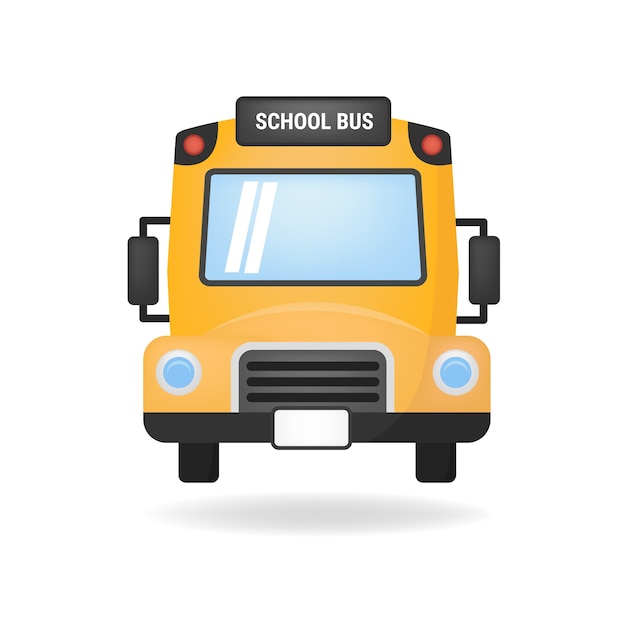 Vector ilustración de autobús escolar amarillo