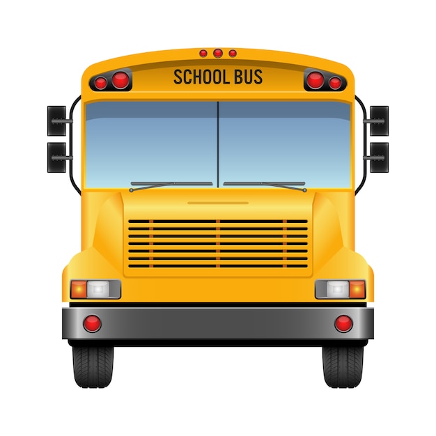 Ilustración del autobús escolar sobre fondo blanco.
