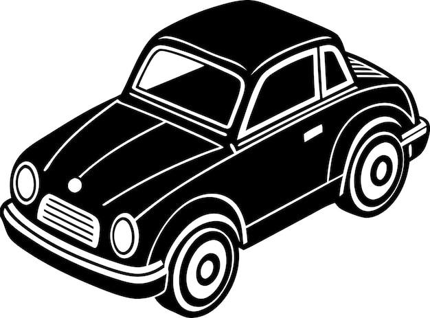Ilustración de un automóvil de juguete antiguo