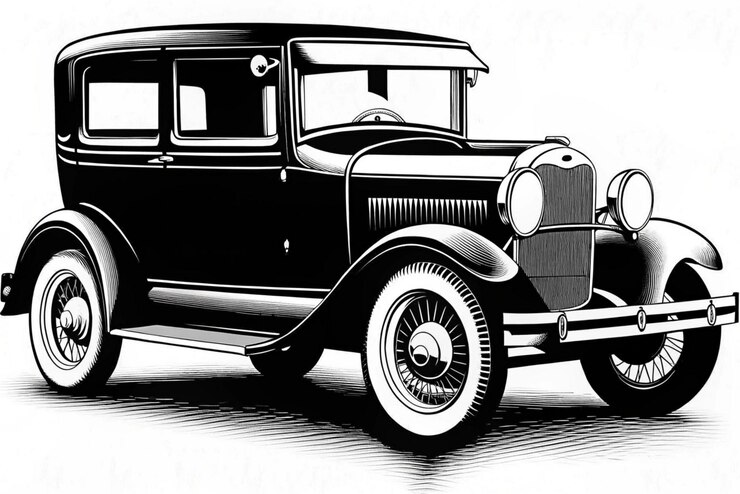 Vector ilustración de un automóvil modelo 1927-1931