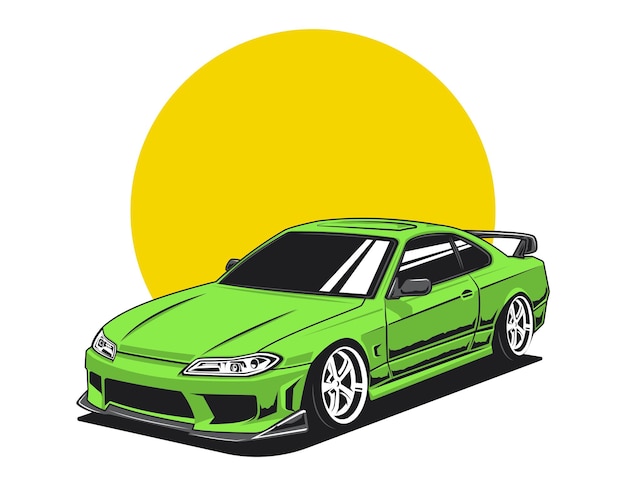 Vector ilustración de automóviles de los años 90 con diseño vectorial uso gráfico