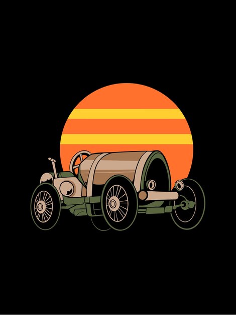 Ilustración de automóviles clásicos