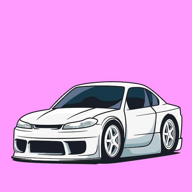 Ilustración de automóviles de colección de dibujos animados antiguos