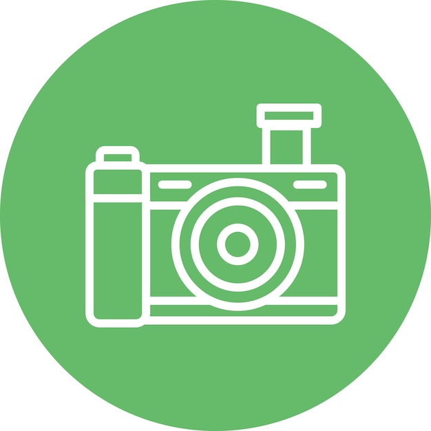 Ilustración avanzada del icono vectorial de la cámara del conjunto de iconos de tecnología