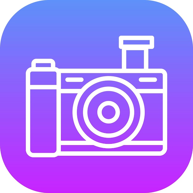 Ilustración avanzada del icono vectorial de la cámara del conjunto de iconos de tecnología