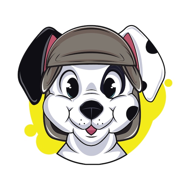 Ilustración de avatar lindo perro
