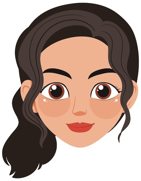 Ilustración del avatar de la mujer sonriente