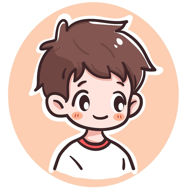 Ilustración del avatar del niño súper lindo