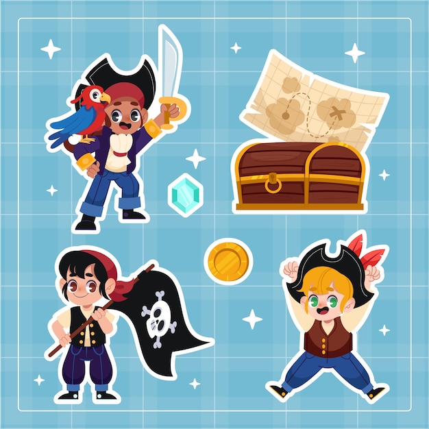 Ilustración de la aventura del tesoro pirata