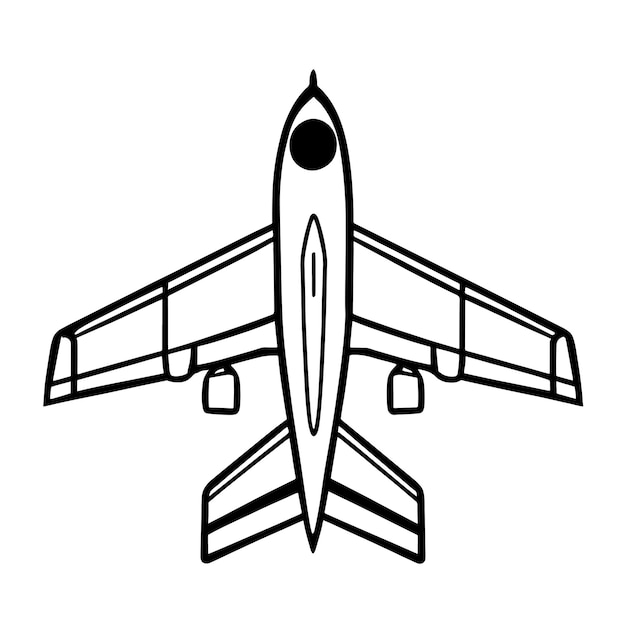 Vector ilustración de un avión de combate