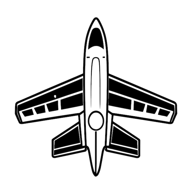 Vector ilustración de un avión de combate