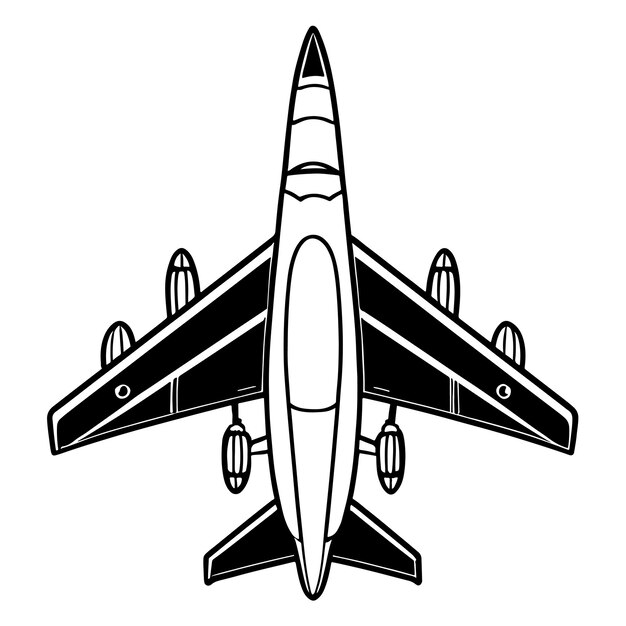 Vector ilustración de un avión de combate