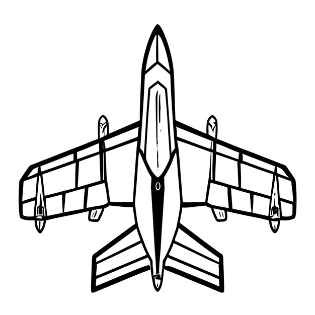 Vector ilustración de un avión de combate