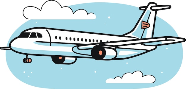 una ilustración de un avión con las palabras avión en la parte inferior