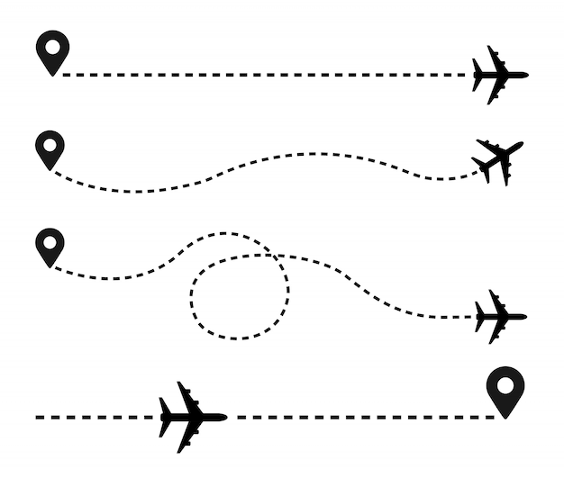 Ilustración de avión y pista