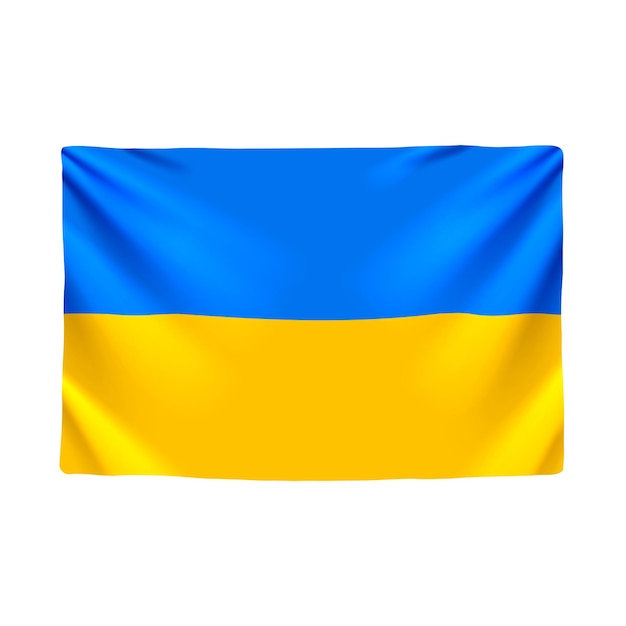 Ilustración azul y amarilla de la bandera nacional de ucrania