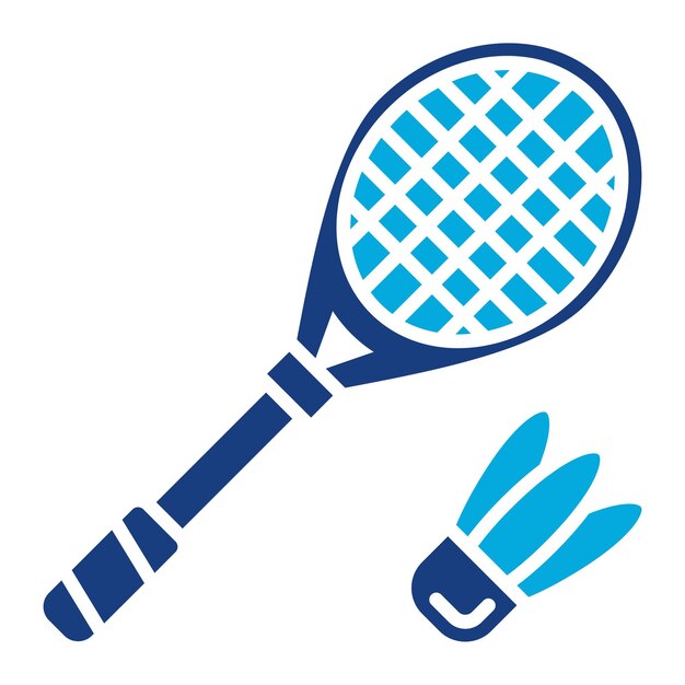 Ilustración del bádminton en dos tonos