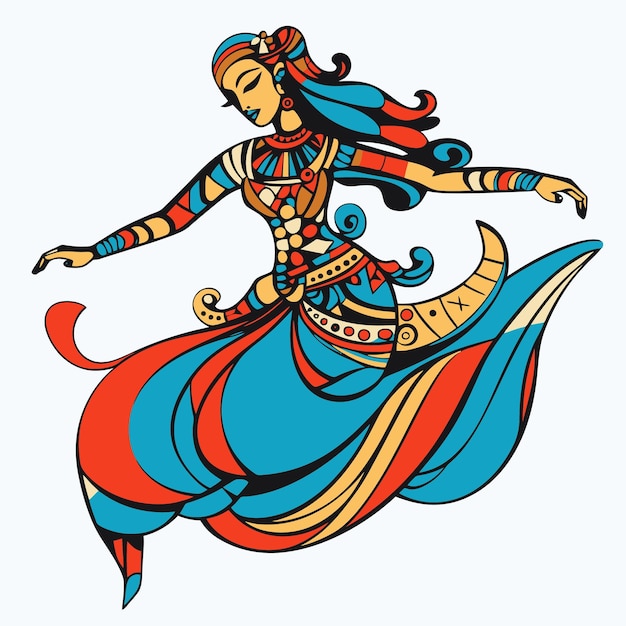 ilustración, de, un, bailarín