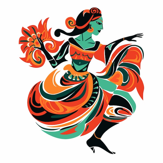 Vector ilustración, de, un, bailarín