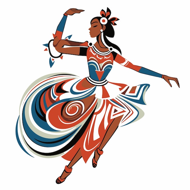 Vector ilustración, de, un, bailarín