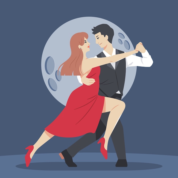 Vector ilustración de bailarina de personas dibujadas a mano