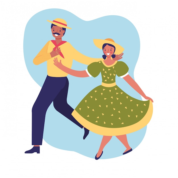 Vector ilustración de baile de pareja