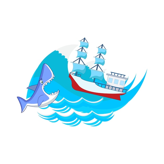 Vector ilustración de una ballena