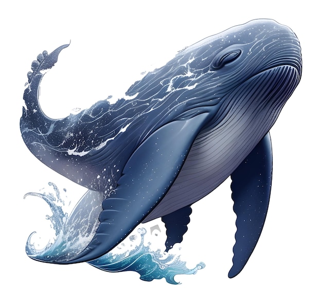 Vector ilustración de las ballenas