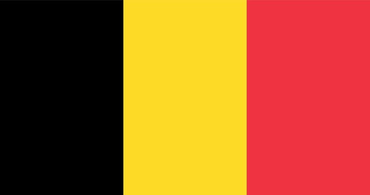 Vector ilustración de la bandera de bélgica de alta calidad y alta resolución 300dpi