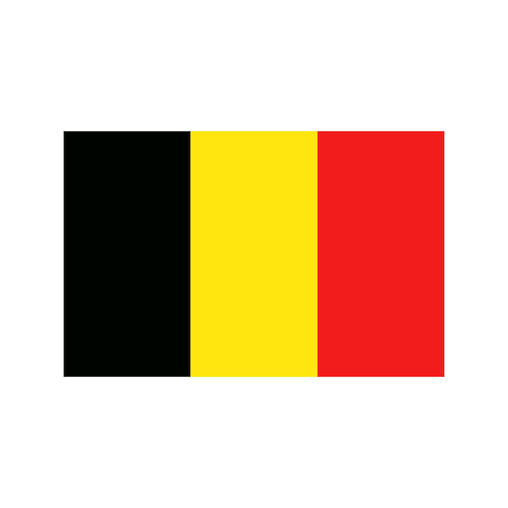 Vector ilustración de la bandera de bélgica