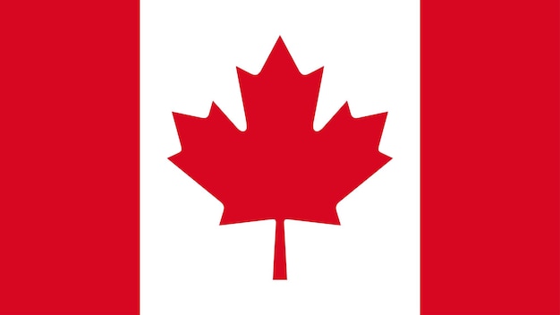 Vector ilustración de la bandera de canadá