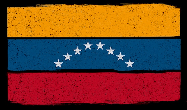 Ilustración de la bandera gastada de venezuela