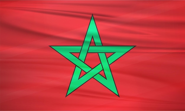 Ilustración de la bandera de Marruecos y vector editable Bandera del país de Marruecos