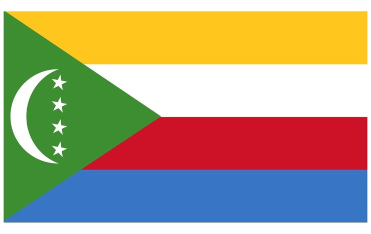 Vector ilustración de la bandera nacional de las comoras