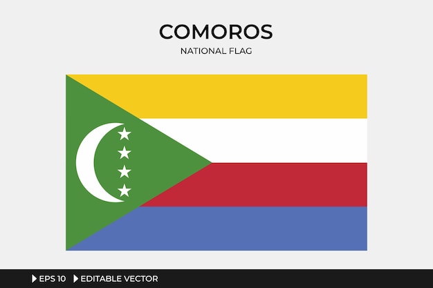 Ilustración de la bandera nacional de las Comoras