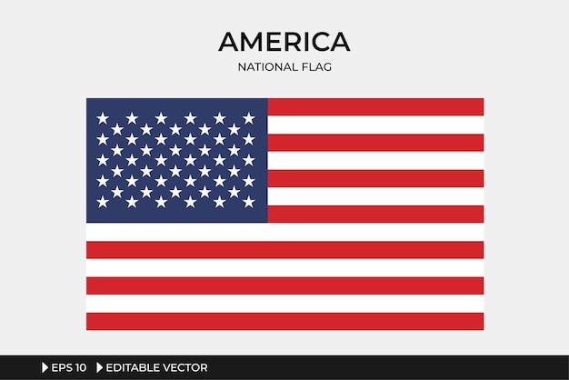 Ilustración de la bandera nacional de los Estados Unidos de América