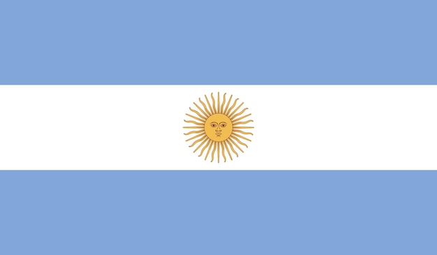 Ilustración de bandera plana de argentina