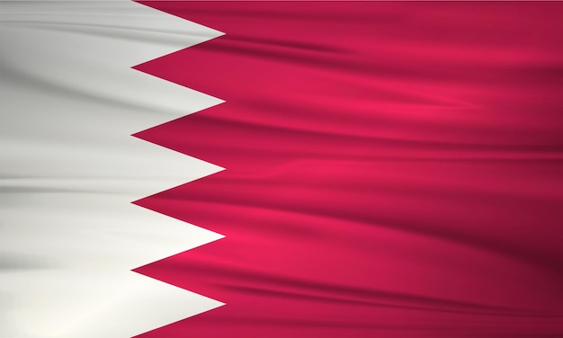 Ilustración de la bandera de Qatar y la bandera del país de Qatar vectorial editable