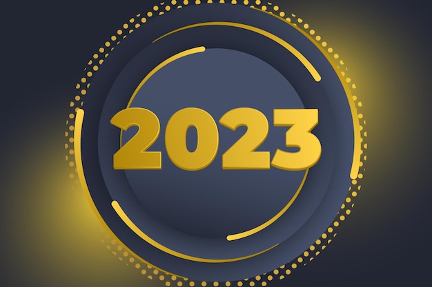 Ilustración de banner de año nuevo 2023