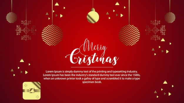 Ilustración de banner blanco de vacaciones de feliz navidad y próspero año nuevo