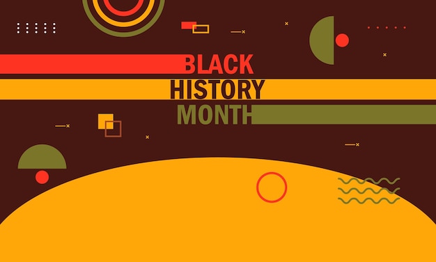 Ilustración de banner del mes de la historia negra