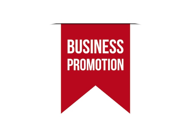 Ilustración de banner vectorial rojo de promoción de negocios aislada sobre fondo blanco