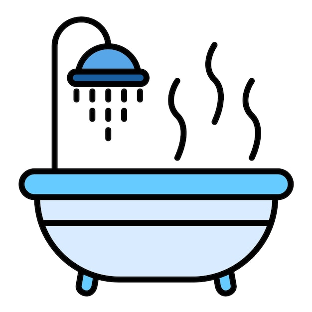 Ilustración de un baño de agua caliente