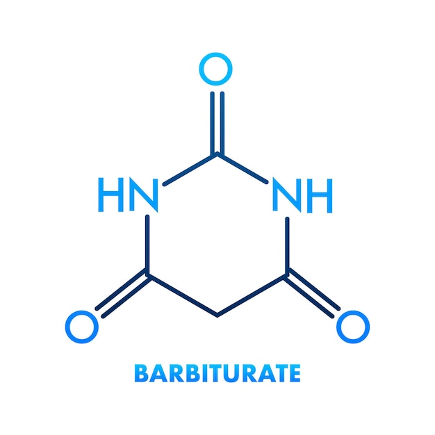 Ilustración con barbitúricos para diseño médico Ilustración vectorial