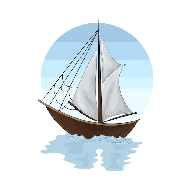 Vector ilustración de barco