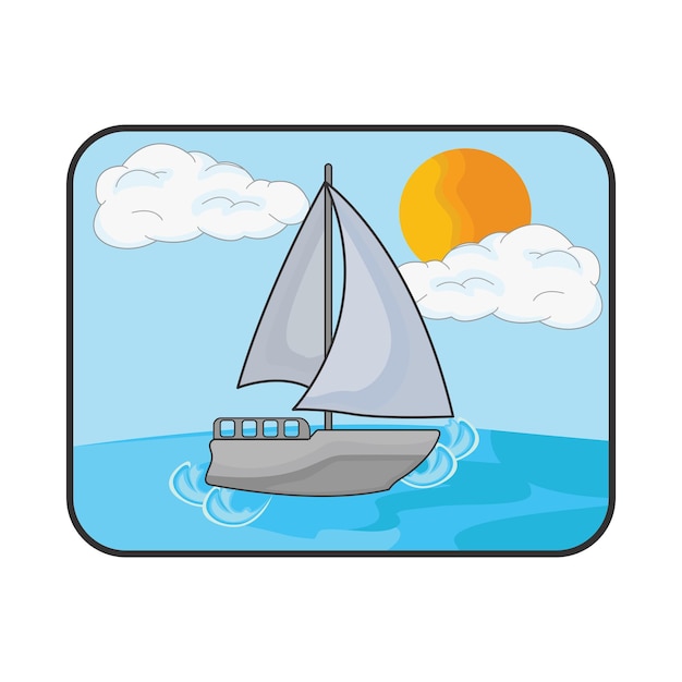 Vector ilustración de un barco