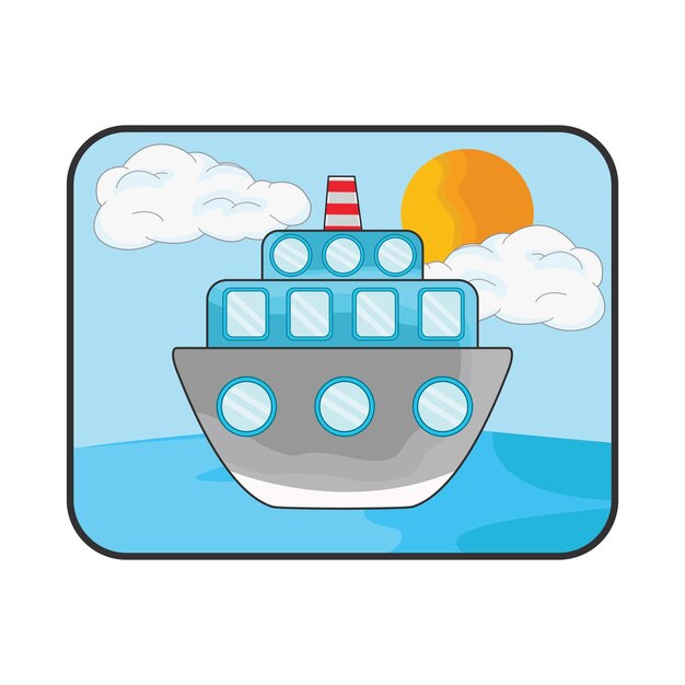 Vector ilustración de un barco