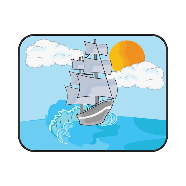 Ilustración de un barco